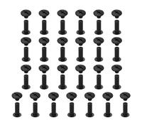 QUARKZMAN 25Set Chicago Screw M5x15mm Phillips Rivetto Chiodo Perno Bulloni Rivetti Binding Post Vite Per DIY Artigianato Cintura Borsa Legatoria Nero