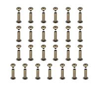 QUARKZMAN 25Set Chicago Screw M5x18mm Phillips Chiodo Rivetto Perno Bulloni Rivetti Perno Di Fissaggio Vite Per Fai Da Te Artigianato Cintura Di Pelle Borsa Legatoria Bronzo
