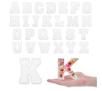 QUARKZMAN 26pz Grande Lettera Resina Stampaggio 4" A-Z Maiuscole Alfabeto Inglese Stampi in Silicone per Arte Segno Parola, Artigianato Fai Da Te, Decorazione Festa