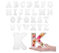 QUARKZMAN 26pz Grande Lettera Resina Stampaggio 6" A-Z Maiuscole Alfabeto Inglese Stampi in Silicone per Arte Segnaletica, Artigianato Fai Da Te, Decorazione Feste