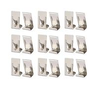 QUARKZMAN 26x14mm Cornice Tabellone Metallo Molla Giro Clip Gancio x 30pz Rotante Clip Supporto per Foto Muro Gancio e Fai-da-Te Artigianato, [Argento]