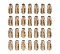 QUARKZMAN 28 Pezzi Inserti Filettati Per Legno, Zinc Lega M6 Inserti Dadi Esagono-Alla Superficie Attacco Vite 25mm Lunghezza Per Mobili, Armadi, Tavoli E Sedie