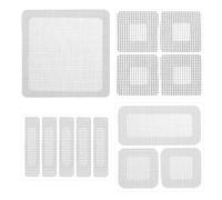 QUARKZMAN 28 Pezzi Kit Di Riparazione Per Zanzariere, 4 Stili Toppe In fibre Di Vetro Autoadesive Per Sostituzione Rete Per Riparazione Fori Finestre Porte, Grigio