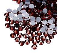 QUARKZMAN 2880 Pz Strass Termoadesivi in Vetro Cristallo Gemme Artigianali per Abbigliamento Decorazione Fai da Te (SS6 2mm, Rosso Scuro)
