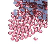 QUARKZMAN 2880 Pz Strass Termoadesivi in Vetro Cristallo Gemme Artistiche per Artigianato Abbigliamento Decorazione Fai da Te(SS6 2mm, Rosso Rosa)