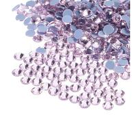 QUARKZMAN 2880 Pz Strass Termoadesivi in Vetro Cristallo Gemme per Artigianato Strass per Abbigliamento Decorazione Fai da Te(SS6 2mm, Rosa)