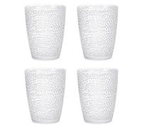 QUARKZMAN 290ml Bicchieri Bere Acrilico, 4pz Bicchieri Riutilizzabili Plastica Bicchieri Acqua Infrangibili Impilabili & Lavabili Lavastoviglie per Casa Esterni Ristorante, Trasparente