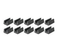 QUARKZMAN 29x19mm 11mm Dia. Raccordo Plastica Mobili Piede Slide x 12pz U-Forma Sedia Gamba Copertura Protezioni per Tubo Inserto, [Nero]