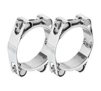 QUARKZMAN 2Pc Fascette A T In Acciaio Inox 304 Per Tubo Flessibile Di Aspirazione Gamma Di Serraggio 50-60mm Per Interno Tubo 2.36" Fascette A T Per Automotive Intercooler Radiatore Argento