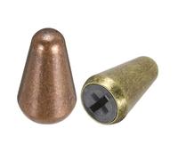 QUARKZMAN 2Pcs 3 Way 5 Way Guitar Toggle Switch Tip, Ottone Scanalatura A Croce Push-In 4.5mm/0.18" Toggle Pickup Switch Knob Tip Per ST TL Electric Guitar Parti Di Ricambio, Rosso