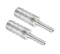 QUARKZMAN 2Pcs 5/8" to 1/4" Hose Barb Reducer Pipe Fitting, 304 Acciaio Inossidabile Hose Pipe Fitting Adattatore igienico per Sistemi a Vuoto, Connessioni Tubi Industriali, Argento