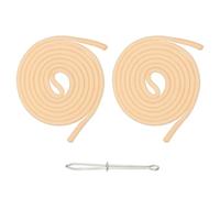 QUARKZMAN 2Pcs 53Pollici Cordini Sostitutivi per Cappuccio Strumento per Cucire con Facile Inseritore per Felpe Pantaloni della Tuta Giacche Pantaloni Cappello Cappotti Borse Giallo Chiaro