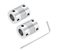 QUARKZMAN 2Pcs 6mm A 10mm Giunto Per Albero In Lega Di Alluminio L25xD19 Giunto Flessibile Per Stampante 3D Macchina CNC Encoder E Motori Albero, Argento