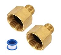 QUARKZMAN 2Pcs Adattatore per Lavapressione, Adattatore Girevole in Ottone M22 Femmina A G1/4" Maschio con Nastro Sigillante per Tubi di Lavapressione
