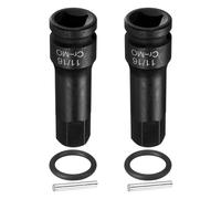 QUARKZMAN 2Pcs Attacco Esagonale Ad Impulso 1/2" 11/16 Pollice SAE Acciaio CR-MO Con Perno Di Sicurezza Per Avvitatore Adattatore