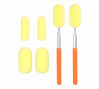 QUARKZMAN 2Pcs Bastone Telescopico con Spugna per Ceramica, 27 Pollici Lunghezza Spugne per Ceramica Smontabili con 6 Testine Smontabili per Modellare L'Argilla & Pulizia Acqua in