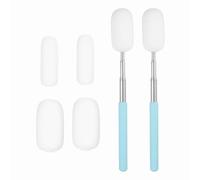 QUARKZMAN 2Pcs Bastone Telescopico con Spugna per Ceramica, 27 Pollici Lunghezza Strumenti Spugne per Ceramica Smontabili con 6 Testine Smontabili per Modellazione Argilla & Rimozione