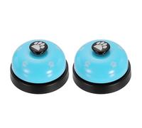 QUARKZMAN 2Pcs Campanelli Da Tavolo 2.8" Campanello Servizio Bancone Campanello Sonoro Per Ufficio Hotel ena Ristorante Addestramento Animali Azzurro Chiaro