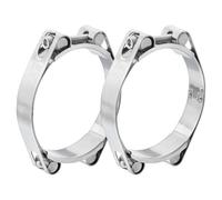 QUARKZMAN 2Pcs Fascetta A T In Acciaio Inox 304 Per Tubi Flessibili, Gamma Di Serraggio 75-85mm Per Diametro Interno Tubo 3.35", Fascette A T Per Applicazioni Automotive, Colore Argento