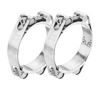 QUARKZMAN 2Pcs Fascette A T In Acciaio Inox 304 Per Tubi Flessibili, Gamma Di Serraggio 60-70mm Per Diametro Interno 2.76", Fascette A T Per Automotive, Intercooler, Radiatore, Argento