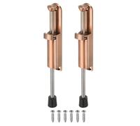 QUARKZMAN 2Pcs Fermaporta A Pedale Fermaporta In Lega Di Zinco Rosso Bronzo | Telescopico A Molla, Regolabile On/Off Pesante Azionato A Pedale, Per Intervallo Da Terra 0-100mm