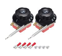 QUARKZMAN 2Pcs Interruttore Termostato 250V 16A 30-110°C Termostato | A Capillare, Per Forni Friggitrici Frigoriferi Riscaldatori