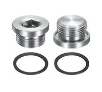 QUARKZMAN 2Pcs M30x1.5 Tappo Filettato A Testa Cava Esagonale Interna, Tappo Universale In Acciaio Al Carbonio Con O-Ring Nero Per Chiusura Estremità Tubi O Sostituzione Scarichi