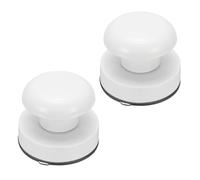 QUARKZMAN 2Pcs Maniglia Porta A Ventosa Per Specchio In Vetro, Maniglia Doccia, Bracciolo Push Pull Autoadesivo Per Finestra Scorrevole Armadietto Bagno (Bianco, 65x50mm)