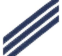 QUARKZMAN 2Pcs Passamaneria a Treccia Gimp, 13 Iarde X 1/2"(12Mm) Orlo per Tende E Tappezzeria per Accessori di Cucito E Diy, Blu Navy