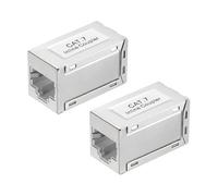 QUARKZMAN 2PCS RJ45 CAT7 Ethernet Coupler, Ethernet Coupler Female To Female In Line Cat7 Cat6 Cat5e Cat5 Extender Cable Adapter, Grey
