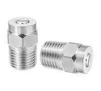 QUARKZMAN 2Pcs Ugello Per Idropulitrice, Ugelli Filettati In Acciaio Inossidabile, Ricambio Universale E Scopa Ad Acqua, Filettatura Maschio NPT 1/4 Pollice, Angolo 15 Gradi Orifizio 025