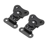 QUARKZMAN 2Pezzi Farfalla Twist Latch, 1.97 Pollici Lega Molla Twist Latch Keeper Toggle Clamp Farfalla Draw Latch per Custodia Scatole Valigie Scatola di Legno, Nero