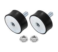 QUARKZMAN 2Pezzi Supporti in Gomma M10 x 26mm, 48 x 20mm Antivibranti In Gomma Con Dadi Di Bloccaggio Silentblock per Generatori a Benzina, Compressori d'aria, Saldatrici