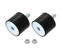QUARKZMAN 2Pezzi Supporti in Gomma M10 x 26mm, 50 x 40mm Antivibranti In Gomma Con Dadi Di Bloccaggio Silentblock per Generatori a Benzina, Compressori d'aria, Saldatrici