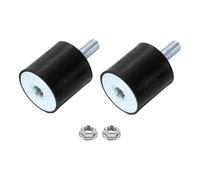 QUARKZMAN 2Pezzi Supporti in Gomma M10 x 27mm, 40 x 40mm Antivibranti In Gomma Con Dadi Di Bloccaggio Silentblock per Generatori a Benzina, Compressori d'aria, Saldatrici