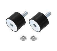 QUARKZMAN 2Pezzi Supporti in Gomma M10 x 28mm, 40 x 30mm Antivibranti In Gomma Con Dadi Di Bloccaggio Silentblock per Generatori a Benzina, Compressori d'aria, Saldatrici