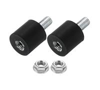 QUARKZMAN 2Pezzi Supporti in Gomma M3 x 6mm, 8x8mm Antivibranti In Gomma Con Dadi Di Bloccaggio Silentblock per Generatori a Benzina, Compressori d'aria, Saldatrici