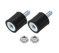 QUARKZMAN 2Pezzi Supporti in Gomma M3 x 7mm, 10 x10 mm Antivibranti In Gomma Con Dadi Di Bloccaggio Silentblock per Generatori a Benzina, Compressori d'aria, Saldatrici