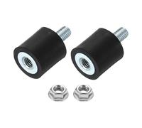 QUARKZMAN 2Pezzi Supporti in Gomma M5 x 10mm, 15 x15mm Antivibranti In Gomma Con Dadi Di Bloccaggio Silentblock per Generatori a Benzina, Compressori d'aria, Saldatrici