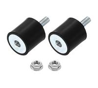 QUARKZMAN 2Pezzi Supporti in Gomma M5 x 15mm, 20 x 20mm Antivibranti In Gomma Con Dadi Di Bloccaggio Silentblock per Generatori a Benzina, Compressori d'aria, Saldatrici