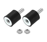QUARKZMAN 2Pezzi Supporti in Gomma M6 x 18mm, 20 x 20mm Antivibranti In Gomma Con Dadi Di Bloccaggio Silentblock per Generatori a Benzina, Compressori d'aria, Saldatrici