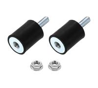 QUARKZMAN 2Pezzi Supporti in Gomma M6 x 18mm, 20 x 25mm Antivibranti In Gomma Con Dadi Di Bloccaggio Silentblock per Generatori a Benzina, Compressori d'aria, Saldatrici