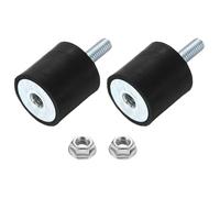 QUARKZMAN 2Pezzi Supporti in Gomma M6 x 18mm, 25 x 25mm Antivibranti In Gomma Con Dadi Di Bloccaggio Silentblock per Generatori a Benzina, Compressori d'aria, Saldatrici