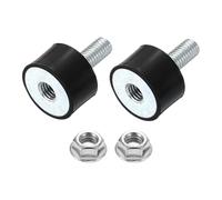QUARKZMAN 2Pezzi Supporti in Gomma M8 x 20mm, 25 x 15mm Antivibranti In Gomma Con Dadi Di Bloccaggio Silentblock per Generatori a Benzina, Compressori d'aria, Saldatrici