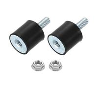 QUARKZMAN 2Pezzi Supporti in Gomma M8 x 20mm, 25 x 25mm Antivibranti In Gomma Con Dadi Di Bloccaggio Silentblock per Generatori a Benzina, Compressori d'aria, Saldatrici