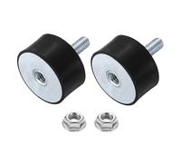 QUARKZMAN 2Pezzi Supporti in Gomma M8 x 20mm, 40 x 20mm Antivibranti In Gomma Con Dadi Di Bloccaggio Silentblock per Generatori a Benzina, Compressori d'aria, Saldatrici
