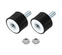 QUARKZMAN 2Pezzi Supporti in Gomma M8 x 22mm, 30 x 20mm Antivibranti In Gomma Con Dadi Di Bloccaggio Silentblock per Generatori a Benzina, Compressori d'aria, Saldatrici