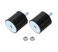 QUARKZMAN 2Pezzi Supporti in Gomma M8 x 23mm, 40 x 40mm Antivibranti In Gomma Con Dadi Di Bloccaggio Silentblock per Generatori a Benzina, Compressori d'aria, Saldatrici
