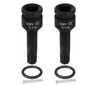 QUARKZMAN 2Pz 1/2" Attacco Per Avvitatore Impatto Bussola 11mm Acciaio CR-MO Con Perno Sicurezza Per Adattatore Avvitatori Batteria