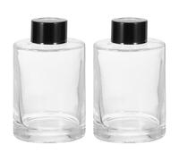 QUARKZMAN 2pz 120ml/4oz Vuoto Vetro Diffusore Bottiglia 3,9" x 2,4" Ricaricabile Fragranza Accessori Aromaterapia Barattolo Contenitore per Sostituzione Diffusore Fai da Te Bagno Trasparente